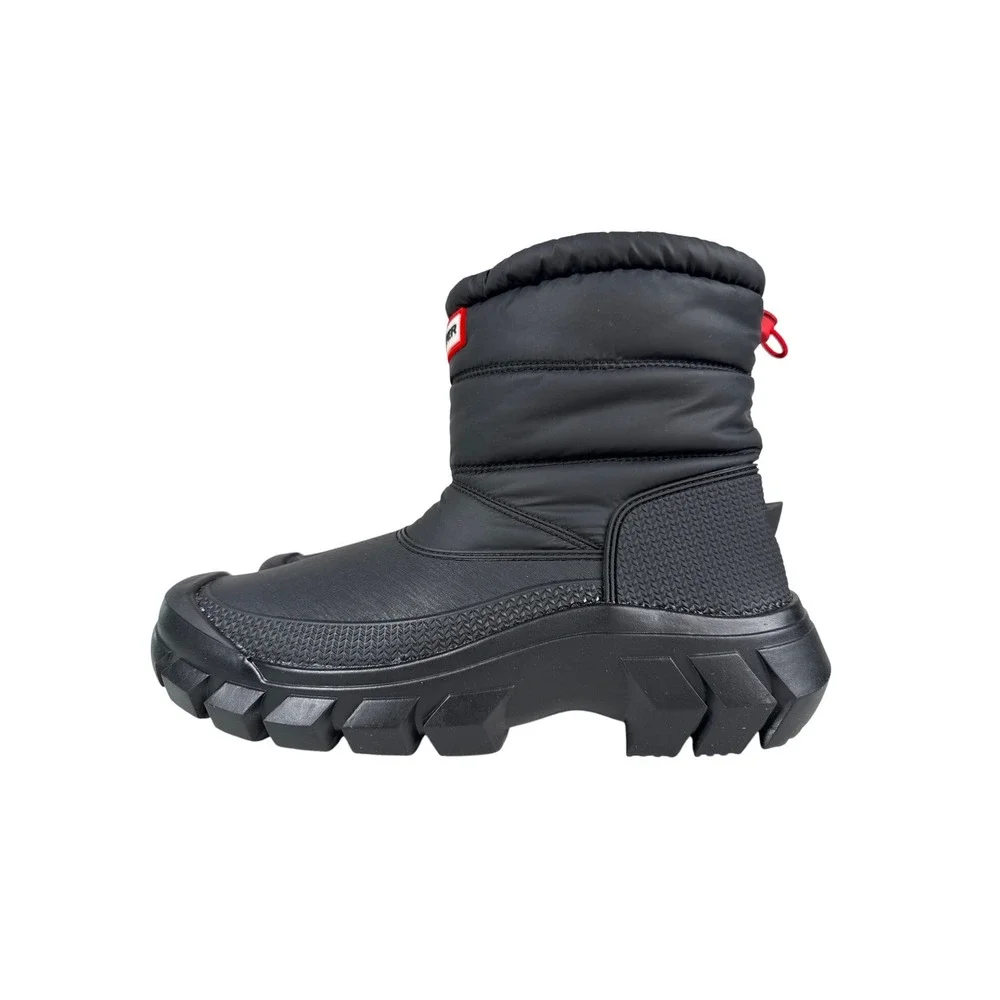 Hunter Intrepid Short Snow Boots Womens 8 Black Waterproof Insulated Puffer